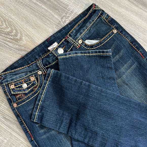 True Religion Jeans with yellow and red stitching - Picture 7 of 8